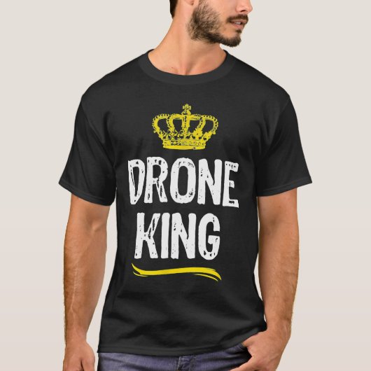 Drone King Mannen Boys Pilot Cool T-shirt (Voorkant)