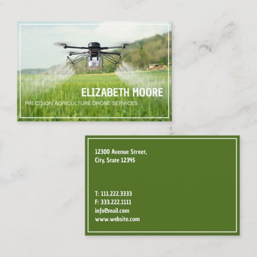 Drone Landbouw Diensten Visitekaartje (Voorkant / Achterkant)