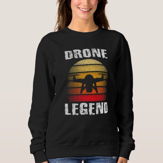 Drone Legend Quadcopter Pilot Retro  Graphi Trui (Voorkant)
