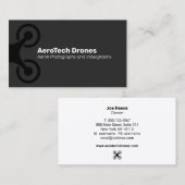 Drone Luchtfotografie en Videografie Zwart Visitekaartje (Voorkant / Achterkant)
