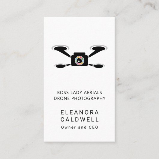 Drone Luchtfotografie Logo Visitekaartje (Voorkant)