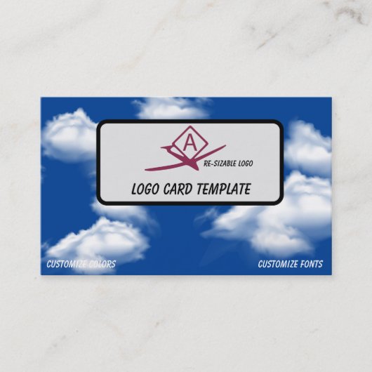 Drone Luchtvaartkaart Pilot Clouds Visitekaartje (Voorkant)