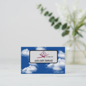 Drone Luchtvaartkaart Pilot Clouds Visitekaartje (Staand voorkant)