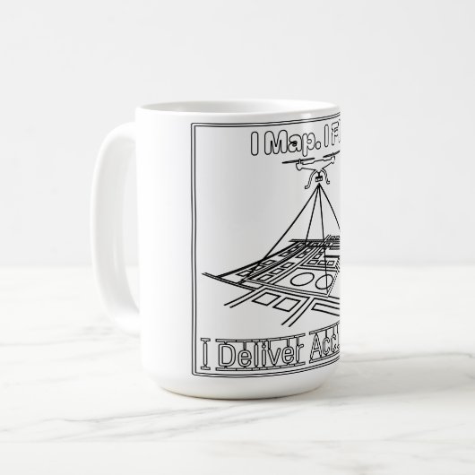 Drone Mapper Mug Koffiemok (Voorkant links)