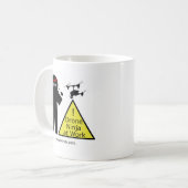 Drone Ninja op het werk Koffiemok (Voorkant links)