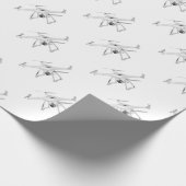 Drone on white cadeaupapier (Hoek)