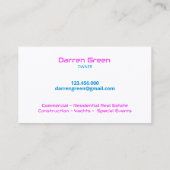 drone-onbemand luchtvaartuig visitekaartje (Achterkant)