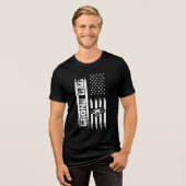 Drone papa Tri-Blend shirt (Voorkant volledig)