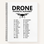 Drone Phonetic Alphabet – White Graph Notebook Notitieboek (Voorkant)