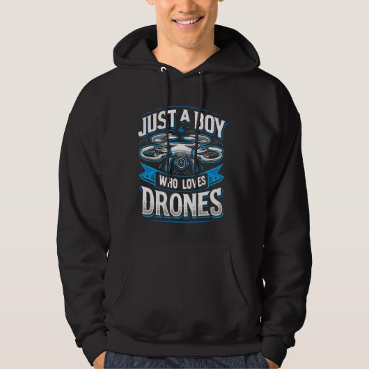 Drone-piloot drone-operator is gewoon een jongen d hoodie (Voorkant)