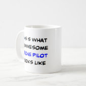 drone-piloot, geweldige koffiemok (Voorkant links)