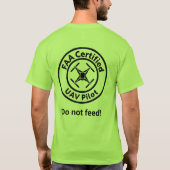 Drone piloot neon groen t-shirt (Achterkant)