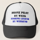 Drone piloot Vist legende grap Trucker Pet (Voorkant)