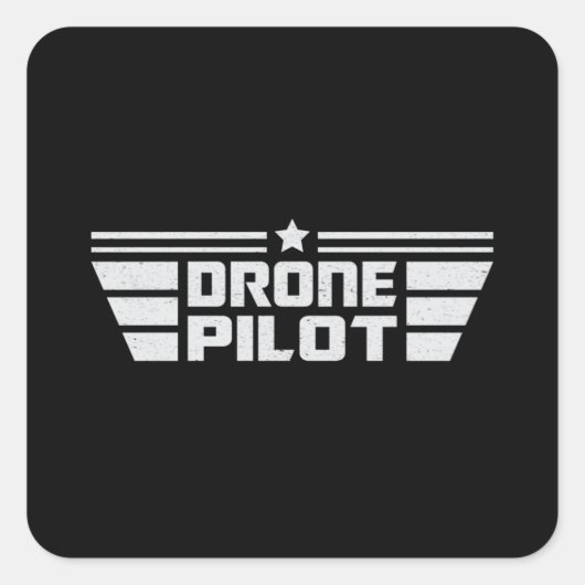 Drone Pilot Camera Quadcopter FPV Drones Gift Idee Vierkante Sticker (Voorkant)