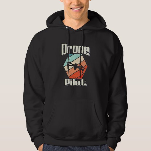 Drone Pilot  Colors Quadcopter Fpv Drone Pi Hoodie (Voorkant)