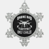 Drone Pilot Cooler Dad Multirotor Quadcopter Tin Sneeuwvlok Ornament (Voorkant)