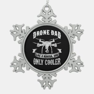 Drone Pilot Cooler Dad Multirotor Quadcopter Tin Sneeuwvlok Ornament