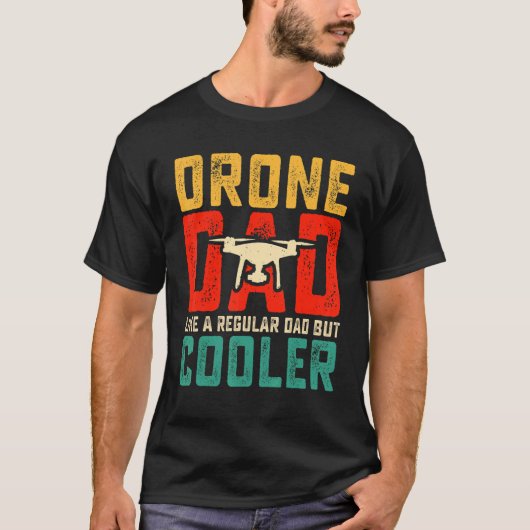 Drone Pilot Dad FPV Drone Camera Video Player Quad T-shirt (Voorkant)
