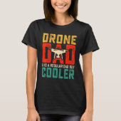 Drone Pilot Dad FPV Drone Camera Video Player Quad T-shirt (Voorkant)