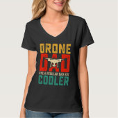 Drone Pilot Dad FPV Drone Camera Video Player Quad T-shirt (Voorkant)