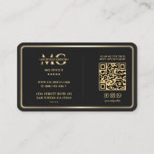 Drone Pilot Elegant Zwart Goud Lens Lijst Visitekaartje (Achterkant)