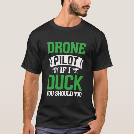 Drone Pilot Enthusiasts Wings... als ik je zou moe T-shirt (Voorkant)