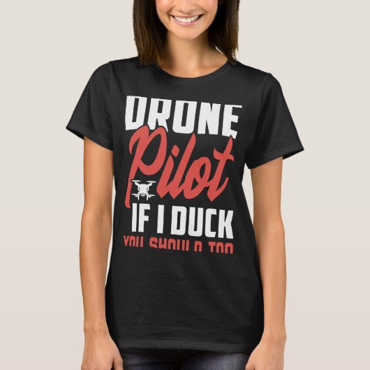 Drone Pilot Enthusiasts Wings... als ik je zou moe T-shirt (Voorkant)