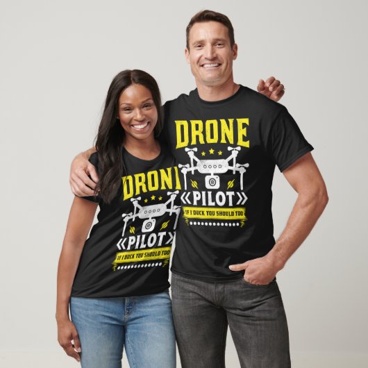 Drone Pilot Enthusiasts Wings If I Duck you Should T-shirt (Unisex)