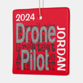 Drone Pilot Extraordinaire CUSTOM Keramisch Ornament (Links)