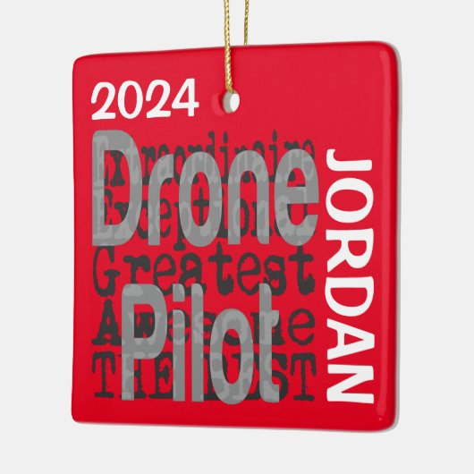 Drone Pilot Extraordinaire CUSTOM Keramisch Ornament (Links)