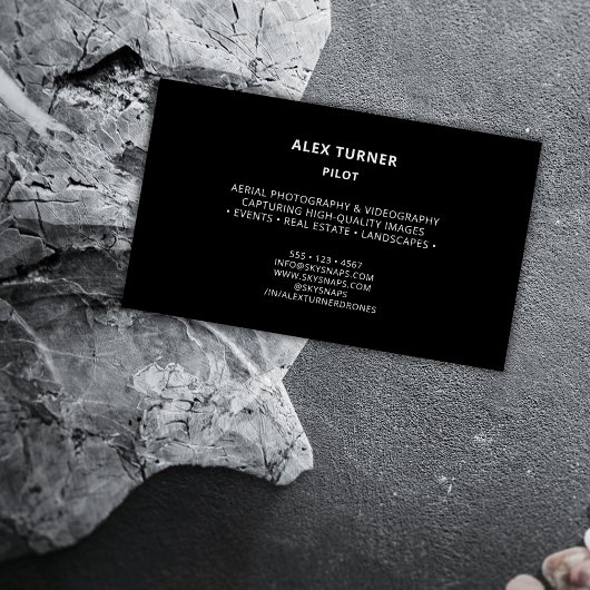 Drone Pilot Fotografie Aangepaste QR Code Logo Zwa Visitekaartje