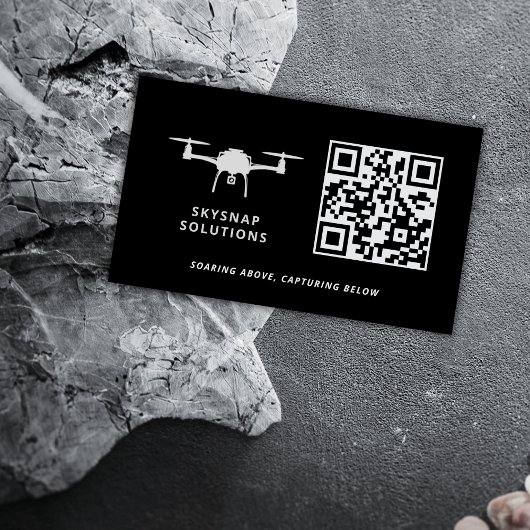Drone Pilot Fotografie Aangepaste QR Code Logo Zwa Visitekaartje