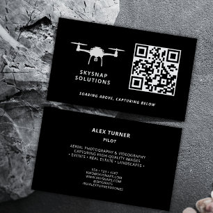 Drone Pilot Fotografie Aangepaste QR Code Logo Zwa Visitekaartje