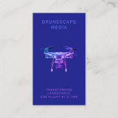 Drone Pilot Fotografie QR Code Modern Zwart Visitekaartje (Voorkant)