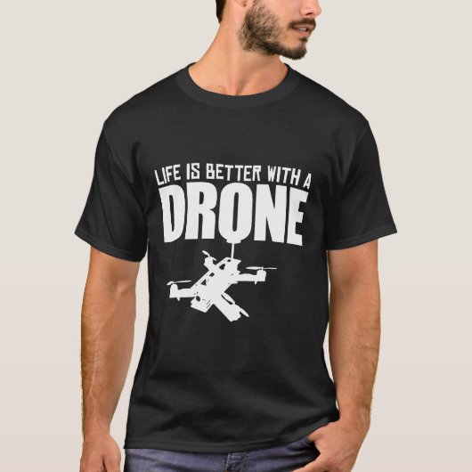 Drone Pilot Fpv Quadcopter Multirotor Rc Quad Pilo T-shirt (Voorkant)