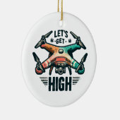 Drone Pilot Keramisch Ornament (Rechts)