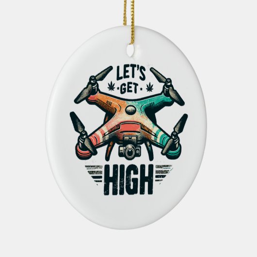 Drone Pilot Keramisch Ornament (Rechts)