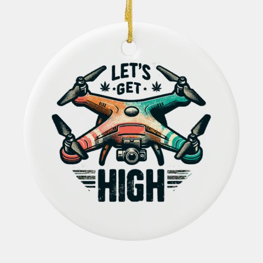 Drone Pilot Keramisch Ornament (Achterkant)