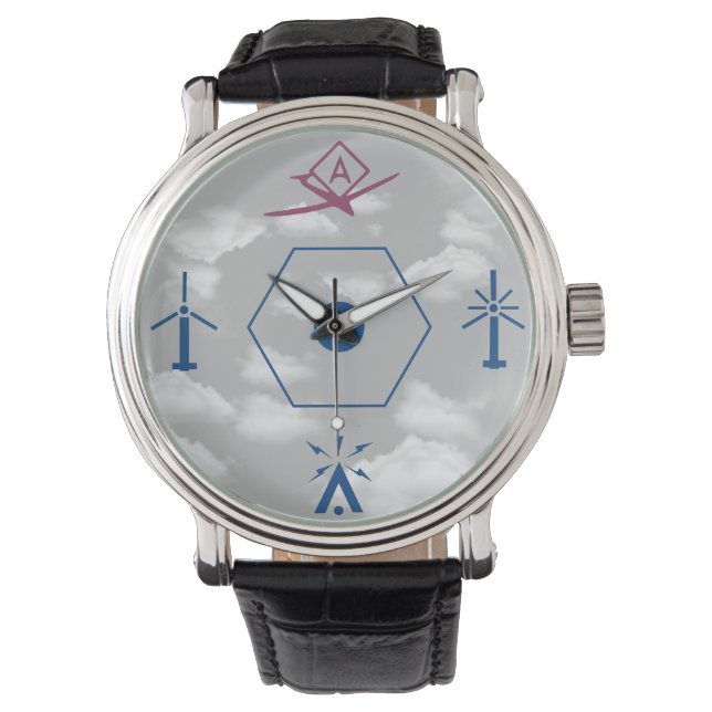 Drone Pilot luchtvaartsymbolen Horloge (Voorkant)