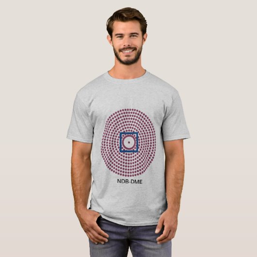 Drone Pilot NDB-DME Chart Legend Radio T-shirt (Voorkant volledig)