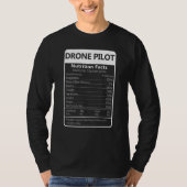 DRONE PILOT Nutrition Facts Sarcastic Graphic T-shirt (Voorkant)