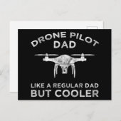 Drone Pilot Papa - zoals een gewone vader maar koe Briefkaart (Voorkant / Achterkant)
