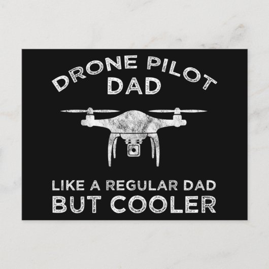 Drone Pilot Papa - zoals een gewone vader maar koe Briefkaart (Voorkant)