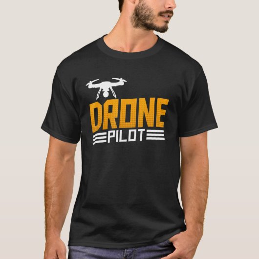 Drone Pilot Pilot Pilot Racing Drone Quadcopter Fp T-shirt (Voorkant)