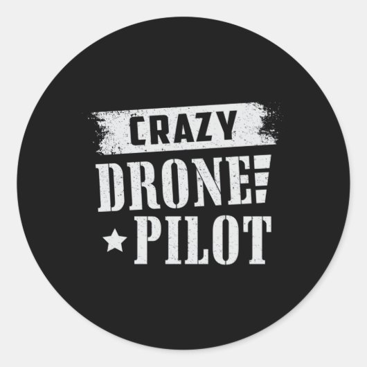 Drone Pilot Quadcopter Drones FPV Camera Gift Ronde Sticker (Voorkant)