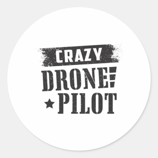 Drone Pilot Quadcopter Drones FPV Grappig cadeau Ronde Sticker (Voorkant)