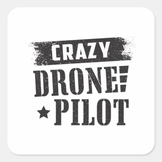 Drone Pilot Quadcopter Drones FPV Grappig cadeau Vierkante Sticker (Voorkant)