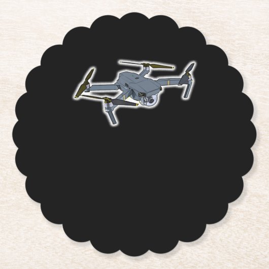 Drone Pilot Quadcopter Pilot Flying Drones Kartonnen Onderzetters (Voorkant)