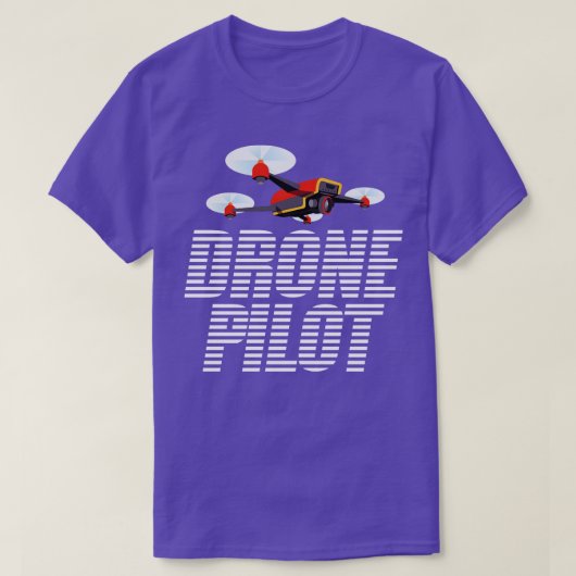 Drone Pilot Quadcopter Racer T-shirt (Design voorkant)