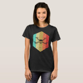 drone Pilot Retro Drone Flying Quadcopter T-shirt (Voorkant volledig)